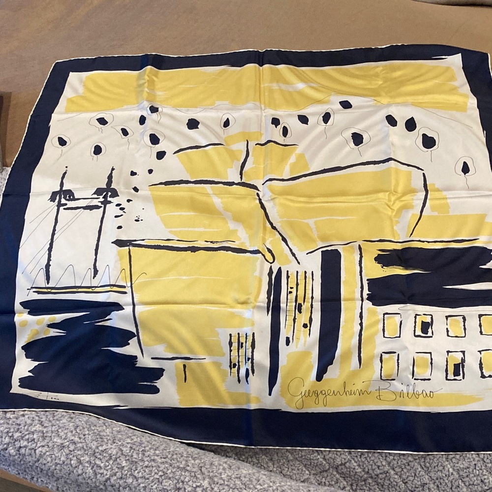 Guggenheim Bilbao Yellow and Blue Scarf